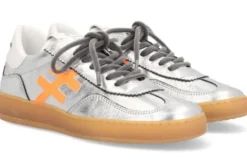Another Trend Silver Leather Trainer |A0325841