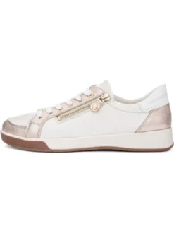 Ara Beige and Gold Trainer|123443263