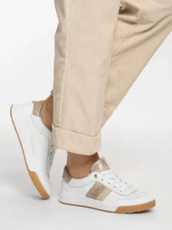 Ara White and Gold Trainer|125002804