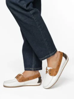 Ara White and Tan Loafer|122770404