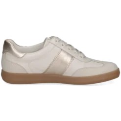 Caprice White and Gold Combo Trainer|923705130