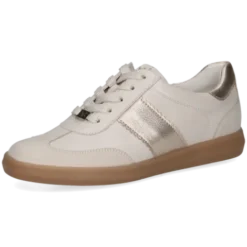 Caprice White and Gold Combo Trainer|923705130