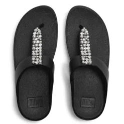 Fitflop Pearls and Crystal Black Toe Post|A2N001