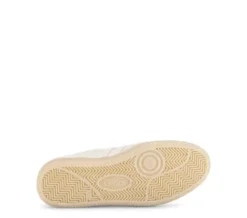 Gabor Beige Leather and Raffia Trainer|8330042