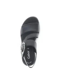 Gabor Black Strap Platform Sandal|8462727