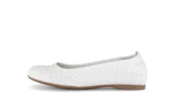 Gabor Braided White Comfort Ballerina|8412120