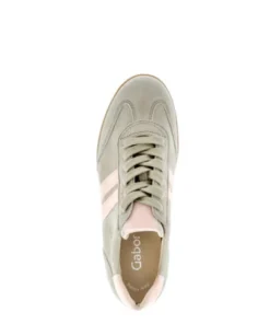 Gabor Green & Pink Suede Trainer|8330034