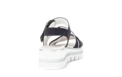 Gabor Navy Suede Wedge Sandal|8462716