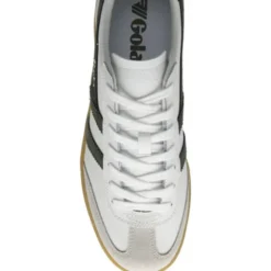 Gola White, Khaki, and Gum Trainer|CMB744WF