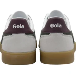Gola White, Khaki, and Gum Trainer|CMB744WF