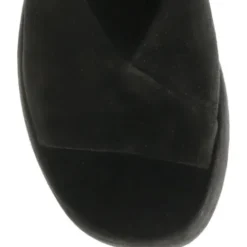 Hogl Black Suede Platform Sandal|1025220100