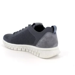 Igi & Co Navy fabric and Suede Trainer|1111200