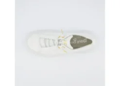 Paul Green White Leather Platform Trainer|5418030