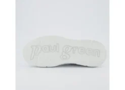 Paul Green White Leather Platform Trainer|5418030