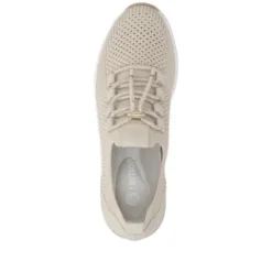 Remonte Beige Wide Fit Mini Wedge Trainer|D0T1860