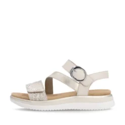 Remonte Metallic Beige Sandal|D1J6490
