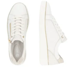 Remonte White Mini Wedge Trainer|D2E0080W