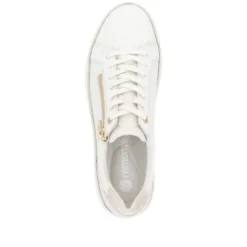 Remonte White Mini Wedge Trainer|D2E0080W