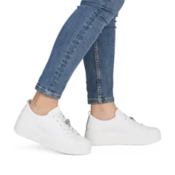 Remonte White Platform Trainer|D1C0382