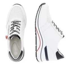 Remonte White Wide Fit Comfort Trainer|D0T0481WH