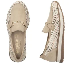 Rieker Multi Beige Comfort Wide Fit Loafer|4904262