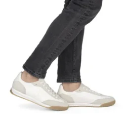 Rieker White and Grey Trendy Trainer|U400080