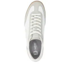 Rieker White and Grey Trendy Trainer|U400080