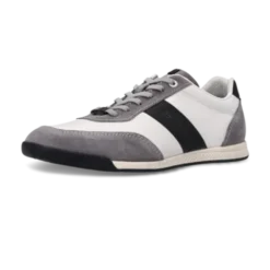 Salamander Light Grey Leather Trainer|E31AWA0312