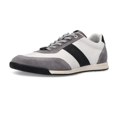 Salamander Light Grey Leather Trainer|E31AWA0312