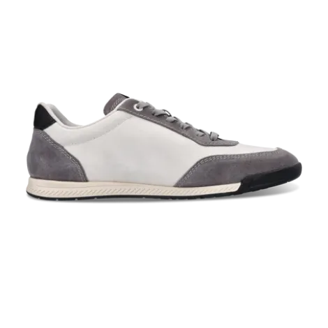 Salamander Light Grey Leather Trainer|E31AWA0312