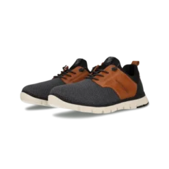 Salamander Sporty Dark Grey and Tan Trainer|E31ASB6011