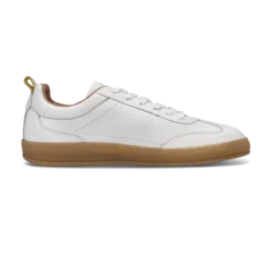 Salamander White and Silver Leather Trainer|F31ARN0320