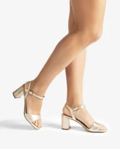 Unisa Gold Block HeelSandal|MORATY26G