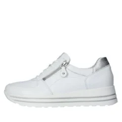 Waldlaufer White Wide Fit Trainer|758009150H