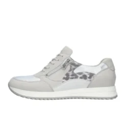 Waldlaufer Wide Fit Grey and Animal Print Trainer| 752016424