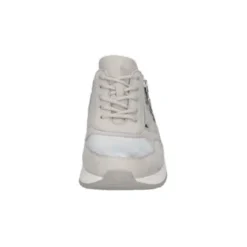 Waldlaufer Wide Fit Grey and Animal Print Trainer| 752016424